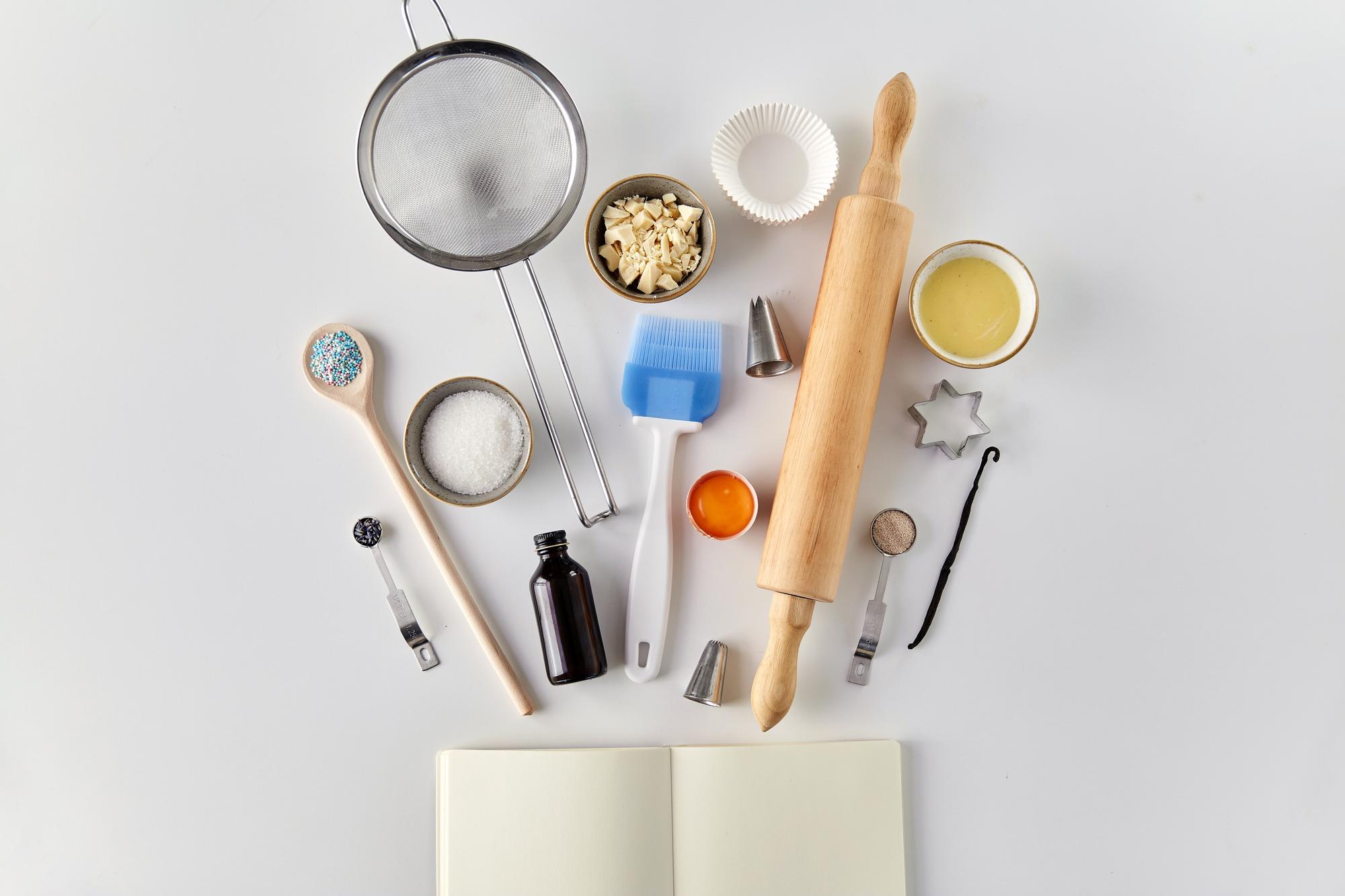 Set di utensili e ingredienti per corso